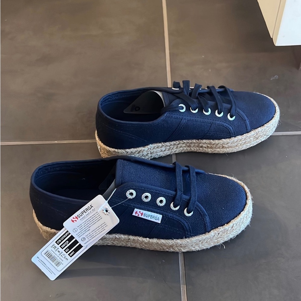 Blue superga sneakers